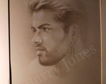 Limited print of my pastel drawing of George Michael