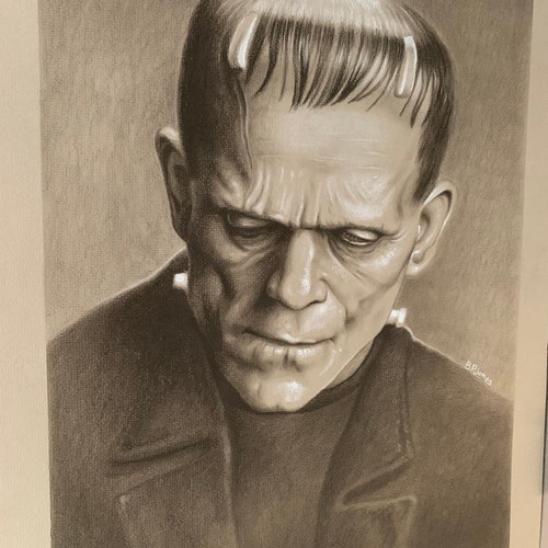 Limited Print Taken From My Pastel Drawing of Frankensteins - Etsy