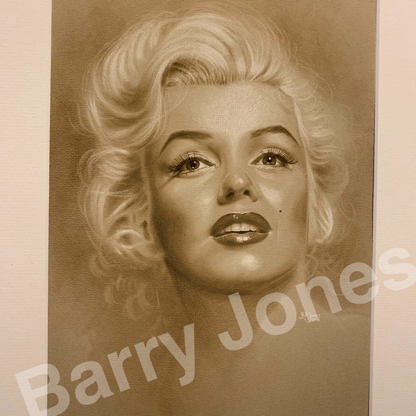 Limited print taken from my pastel drawing of Marilyn Monroe