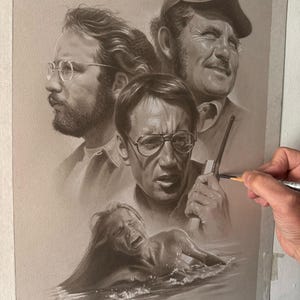 Limited print taken from my original jaws drawing