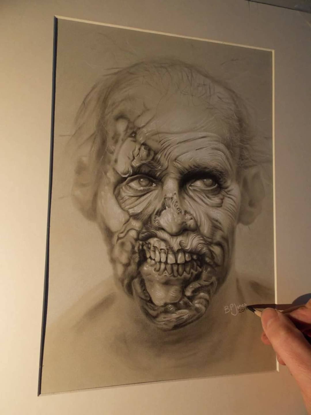 Limited Print of My Zombie Drawing From the Walking Dead - Etsy