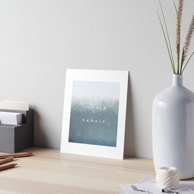 Namaste Sigh Inhale Exhale Prinst Gift Namaste Wall Art Namaste Printable Inhale Exhale Namaste Art print set of 2 Art Print set boho