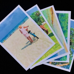 Lot de 5 cartes pour notes Coastal (lot Seaside Vistas)