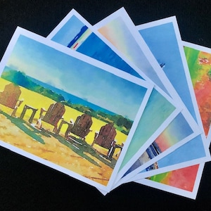 Ensemble de 5 cartes pour notes Coastal (ensemble Coastal Sights)