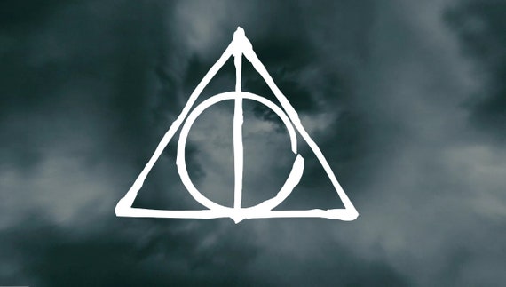 Harry Potter Deathly Hallows Symbol 3/" Vinyl Decal Car Window Laptop Sticker