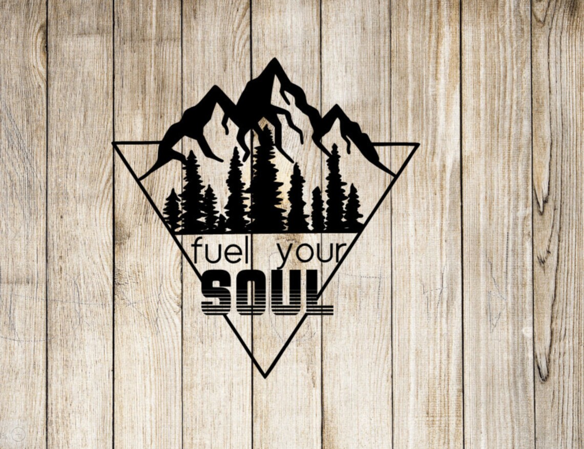 Fuel Your Soul car decal// Adventure decal// Mountain Decal// Etsy