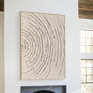 Minimalist Beige wall art Wabisabi Textured art,Large wall art on canvas Nordic Minimal japandi wall art  Neutral Abstract Modern Wall Art