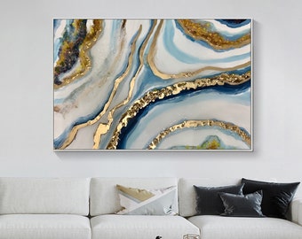 Resin Wandbild, gerahmtes Wandbild, Geode Wandbild, Kristall Wandbild,Acrylmalerei, Original Resin Bild, moderne Luxus Wandkunst 7Artfine