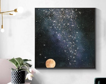 Epoxy resin art, framed wall art,Universe Art,Space Art, Geode Art,3d Large wall art,Original Wall Art,crystal Wall art,Minimalist Painting