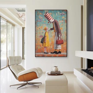 family painting on canvas love bond wall art decor