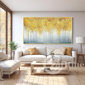 紫と金の抽象画 壁アート 額入り特大オリジナルキャンバス絵画 金の