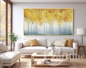 紫と金の抽象画 壁アート 額入り特大オリジナルキャンバス絵画 金の