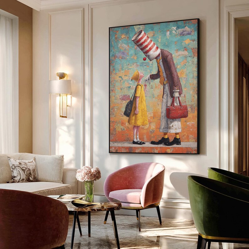 father daughter emotional artwork family decor gift