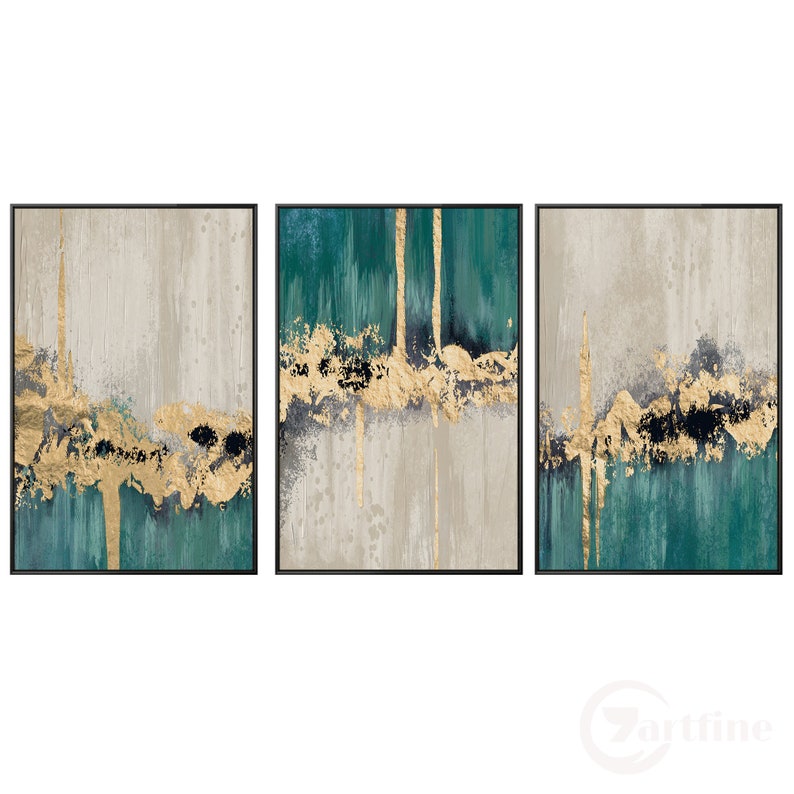 Luxury Paintings Set of 3 Pieces Abstract Wall Art Acrylic Etsy