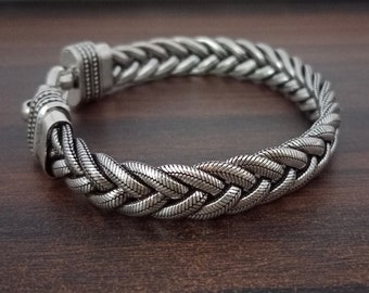 10mm Weave chain bracelet | Men's Silver Bracelet, 925 Sterling Silver Bracelet, Men's Chain Bracelet, Elegant Bracelet For Men, Bracelet ||