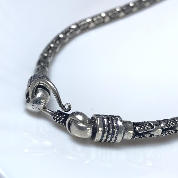 Chaîne Serpent En Argent Sterling 925 - Collier Balinais Unisexe 4,5 Mm - Neuf Sans Boîte