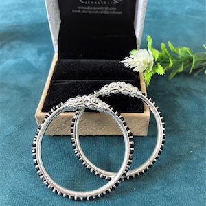 Silver Baby bangle, Elephant design bangle | Protection from evil eyes Silver Baby Bangle | Nazariya for baby | Bangle for New born baby |