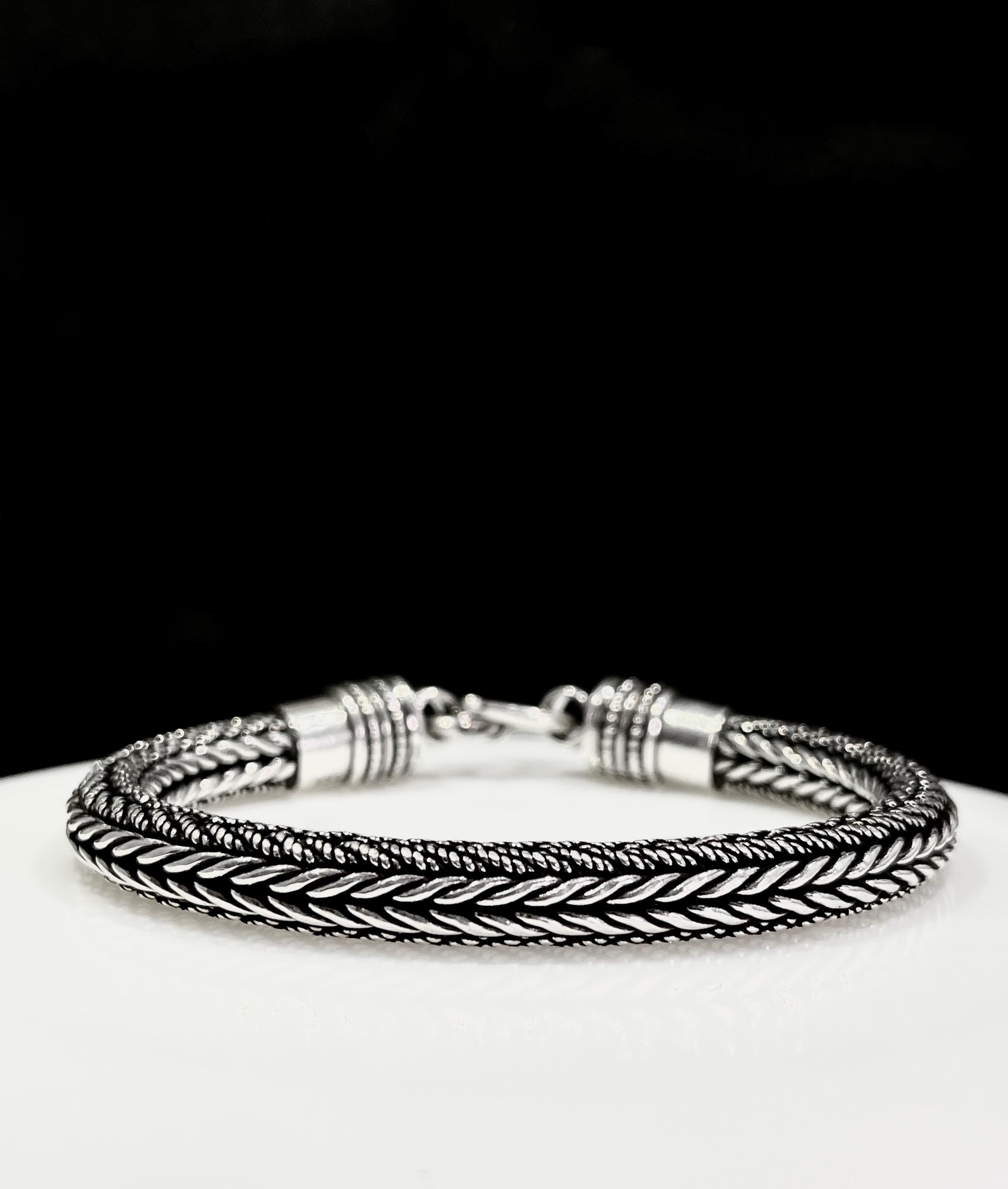 Heavy Weave Chain Bracelet | Solid 925 Sterling Silver Chain