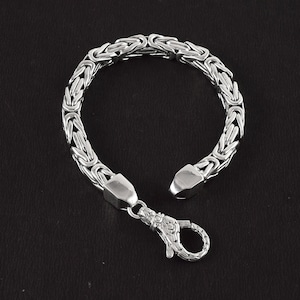 Stunning 7mm Byzantine Chain Bracelet for Men - Perfect Anniversary Gift&quot; |  Anniversary Gift , High polished Byzantine chain bracelet.