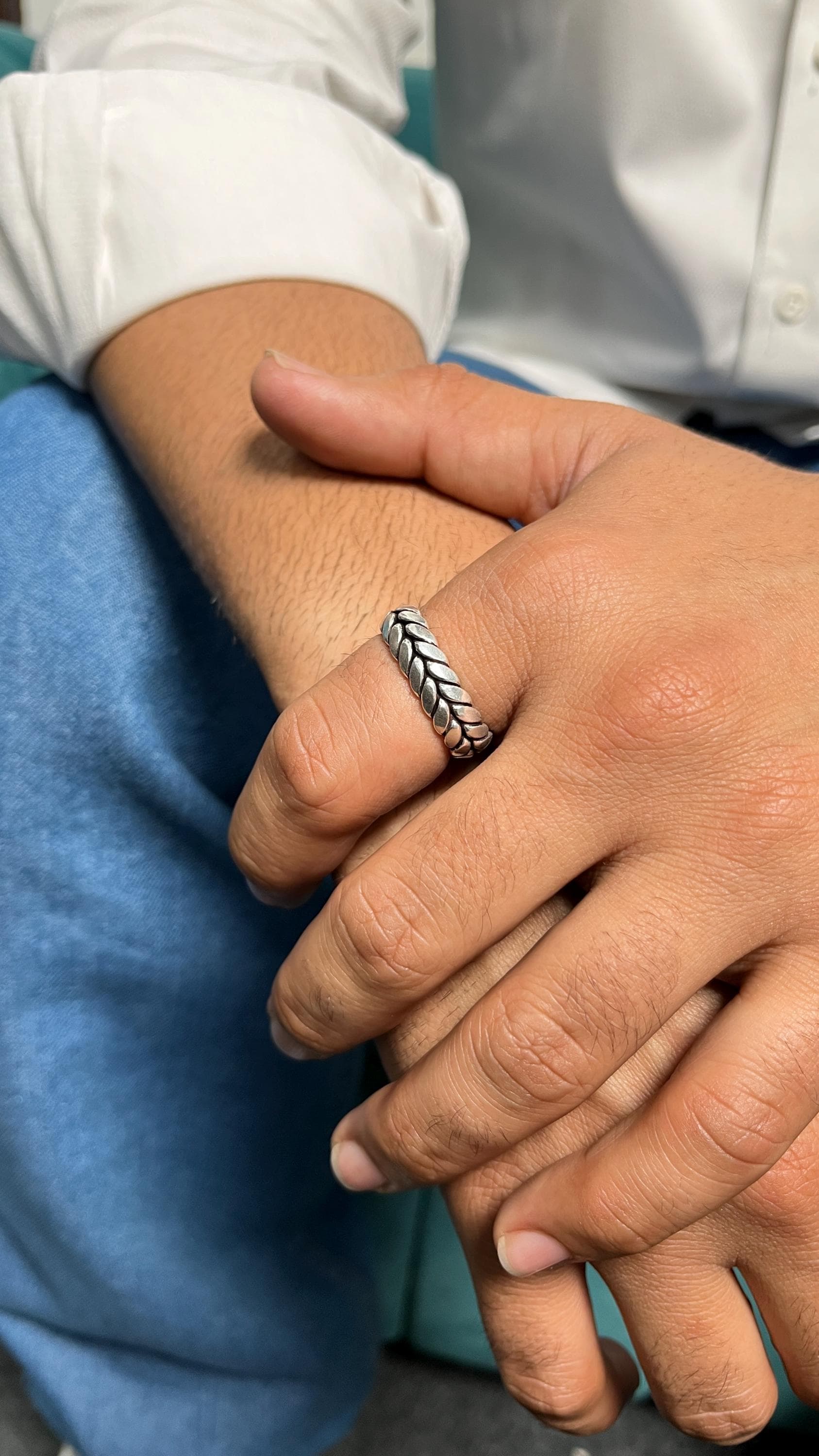 Antiqued Stacking Bali Wave Ring .925 Sterling Silver Midi Band Sizes 3-10 NEW E - Foto 3