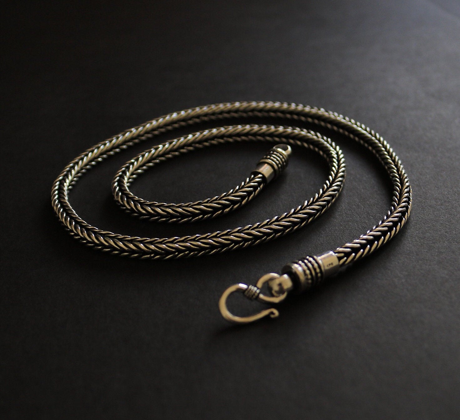 Men's Silver Chain Necklace Solid 925 