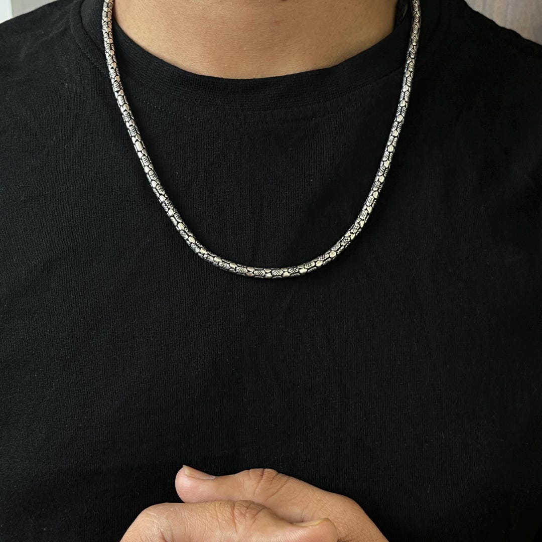 Amazon.com: Bolenvi Classic Steel Snake Chain Pendant