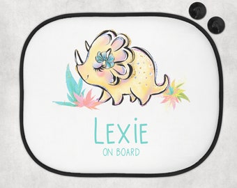 Personalised Car Shade Sun Sheild Dinosaur New Baby Gift Newborn Car Accessories Child sun shade Dino car