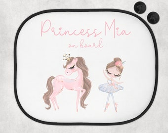 Personalised Car Shade Sun Sheild Pastel Floral Rainbow New Baby Gift Newborn Car Accessories Child sun shade