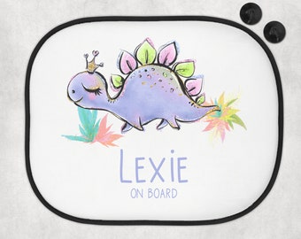 Personalised Car Shade Sun Sheild Dinosaur New Baby Gift Newborn Car Accessories Child sun shade Dino car