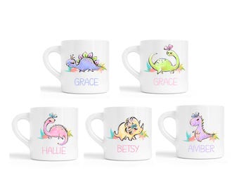 Dinosaur Polymer Toddler Cup: Personalized Dino Mug, Unbreakable 6oz