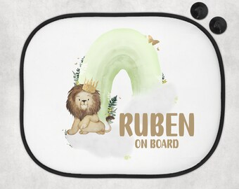 Personalised Lion King rainbow Car Shade Sun Sheild New Baby Gift Newborn Car Accessories Child sun shade