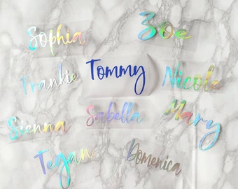 Personalised IRON ON decal custom name Iron On patch iron on vinyl heat tranfer vinyl htv personalised wedding wording