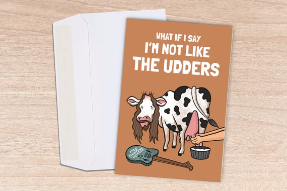 Moo Fighters Funny Greetings Card (A5 Size)