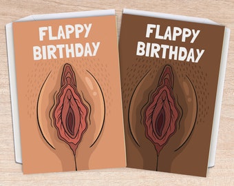 Flappy Birthday Funny Greetings Card (A5 Size)