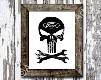 Punisher Ford Mechanic SVG,PNG,Jpg cut files