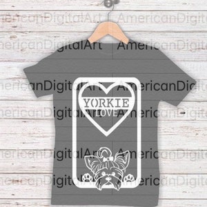 Yorkie Love Cut File