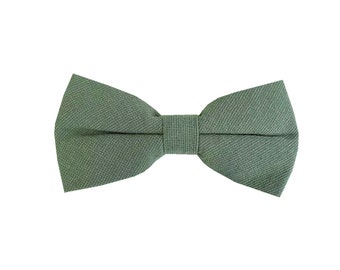 Sage Green Pre-tied Bow ties Dusty Sage Cotton bowtie Mens bowties Groomsmen Groom Wedding