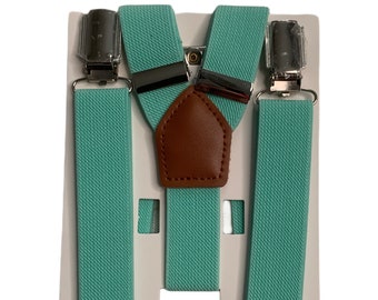 Sage Green Kids Suspender