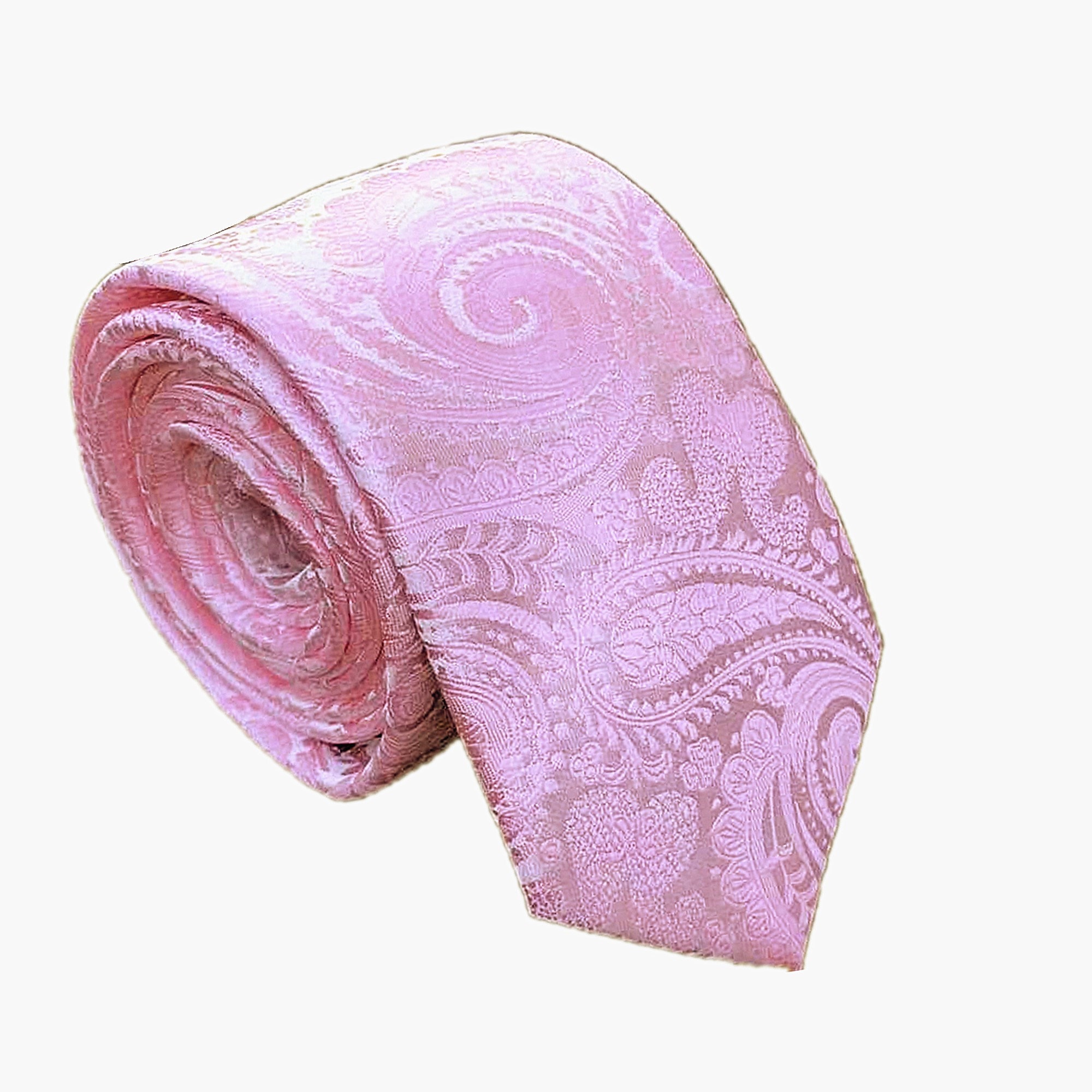 Arrossire Paisley Tie Set | Men Cravatta E Fazzoletto Set In Rosa Cipria Con Disegno Paisley | Fazzoletto Da Taschino Cravatta Imposta A Paisley Blush - Italia - Foto 10