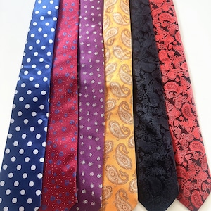 Silk Necktie: Paisley, Polka Dot, Floral Ties