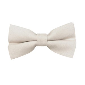 Cream Ivory, Cream color , linen bow tie, wedding necktie,Khaki White linen necktie, groomsmen necktie, necktie, bow tie for men
