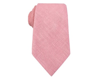 Mens Ballet Skinny Tie, Wedding Tie,  Pink Bow tie,Pink Linen Kids Bow tie,Ballet Self-tied bow tie