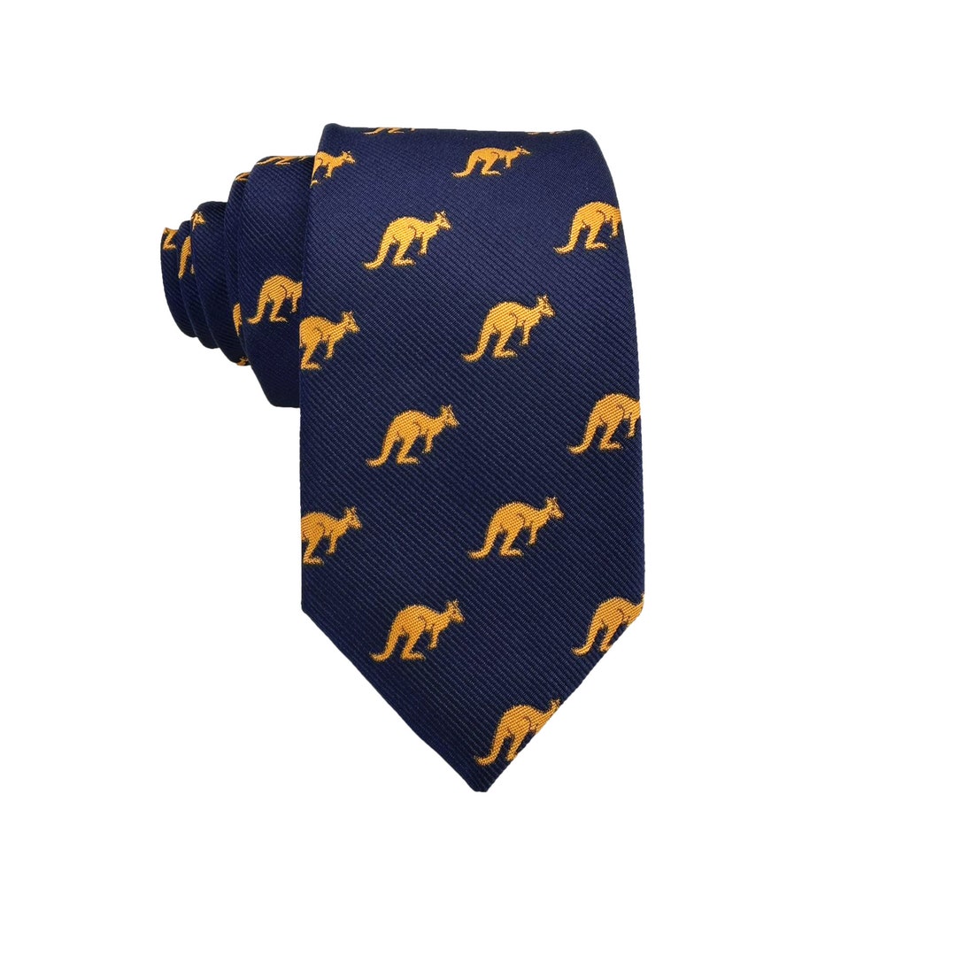 Tie Australia Kangaroo Diamond Blue - Address