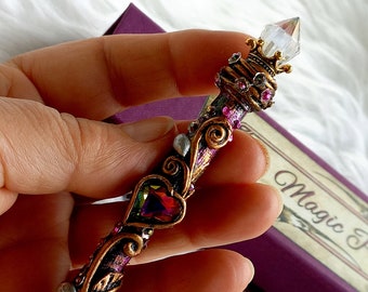 Penna magica cuore cristallo, penna scritta, matita strega, regalo per la fidanzata