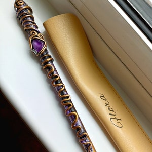 Fairy Pen Wizard Pen Magic Wand Pen Amethyst Crystal Pen Clay Pens