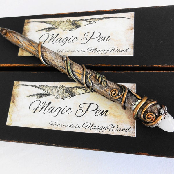 Magic Wand Pen. Agate stone. One Of a Kind. Magic Pencil. Pen
