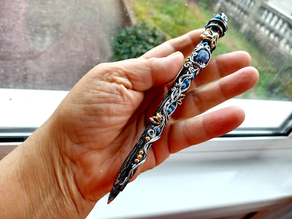 Writer Talisman Magic Pen, Sodalite Stone, Magic Wand Pencil