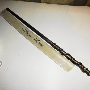 Magic Wand Gold and Black Fairy Wand Wizard Wand Wood Wand image 5