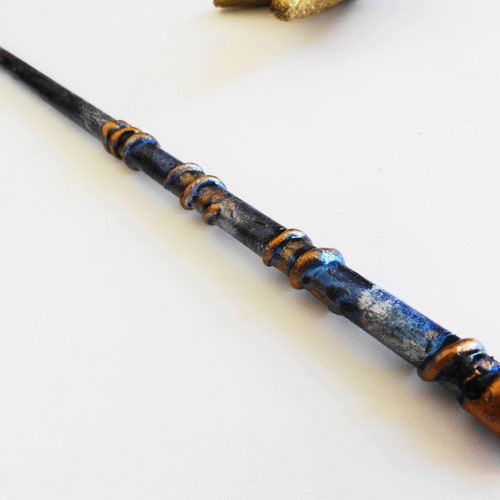 Magic Wand Blue and Gold Cosplay Magic Wand Witches Wand Party Wand Wizard Tools