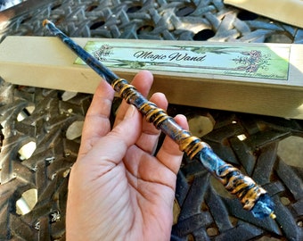 Magic Wand Blue and Gold Cosplay Magic Wand Witches Wand Party Wand Wizard Tools